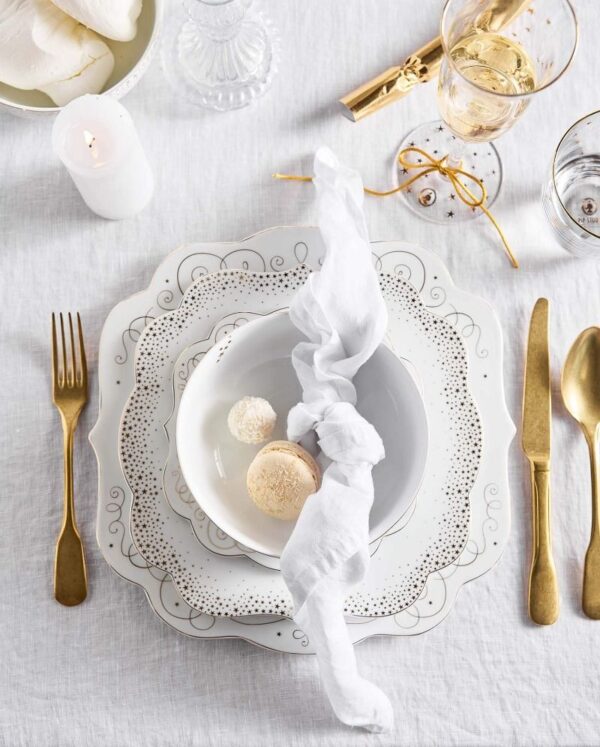 Pip Studio Royal πιάτο 28 cm με χρυσές λεπτομέρειες, ιδανικό για δείπνο και γλυκά.